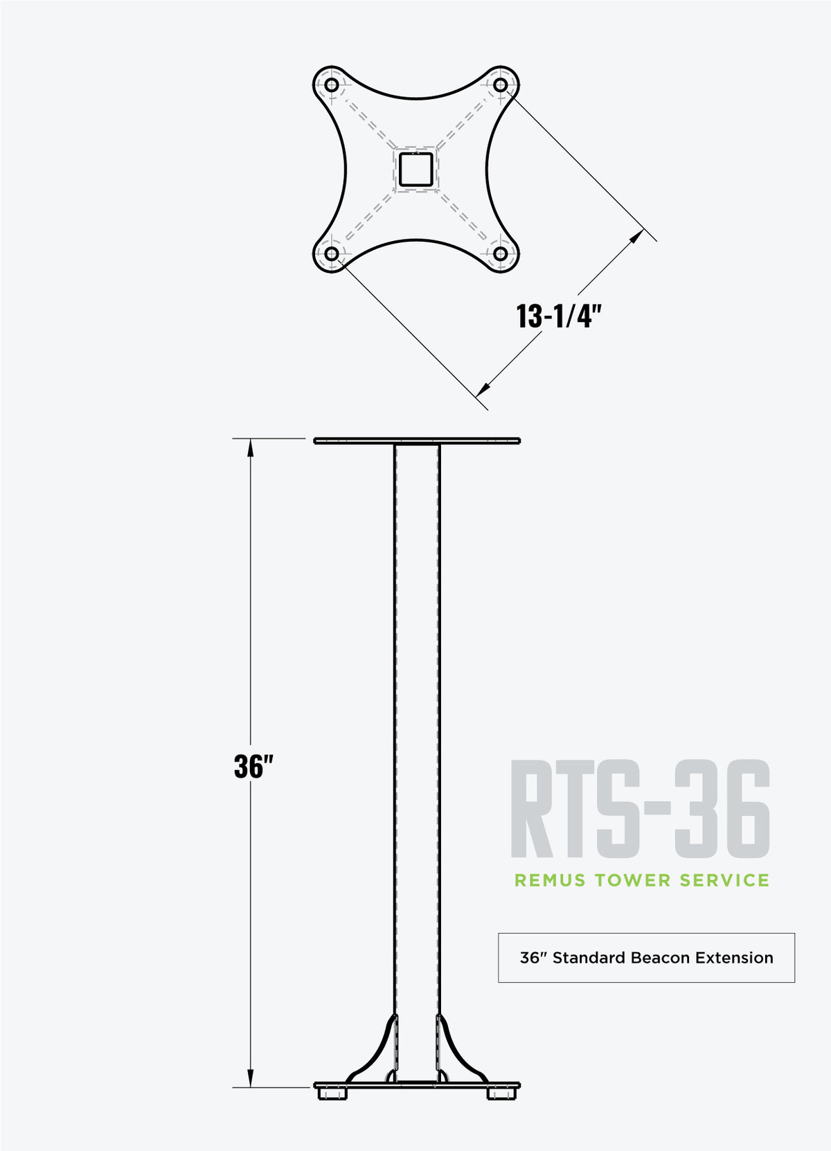 36&quot; Standard Beacon Extension